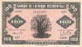 French West Africa 100 Francs, 14.12.1942